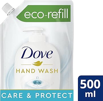 Dove صابون يد سائل دوف للعناية بالبشرة المرطبة والناعمة فوراً حماية إعادة التعبئة تنظيف عميق بمكونات مضادة للبكتيريا 500 مل - Image 2