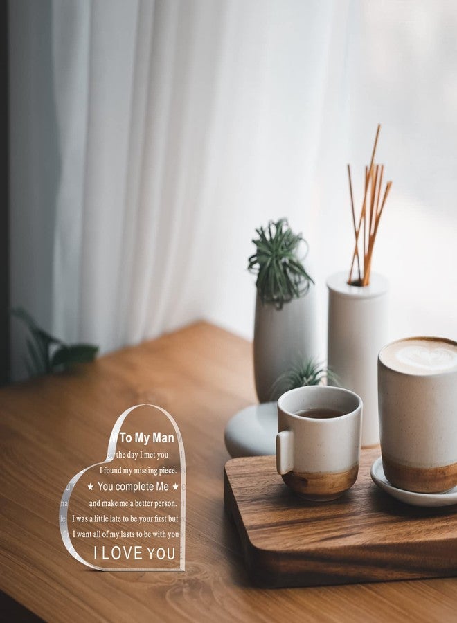 يوليجو هدية من يوليجو إلى رجلي، هدية أكريليك له، هدية ذكرى زواج، هدية عيد ميلاد، هدية للحبيب، هدية أحبك له، هدية للخطيب، هدية للزوج، هدية تذكارية للعريس، هدية خطوبة، هدية زفاف، هدية عيد الميلاد، هدية عيد الأب (على شكل قلب) - Image 4