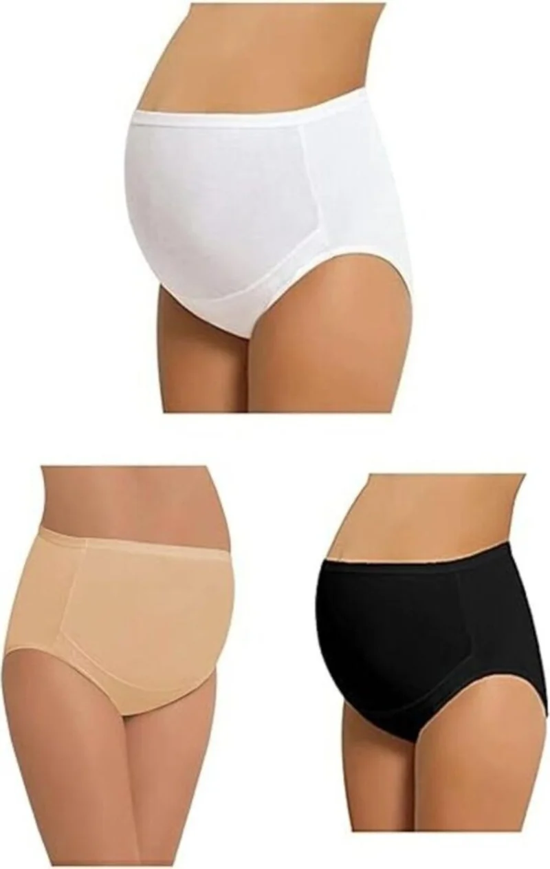 Bluence Women's 3-Pack Cotton Comfortable Growing Mother Maternity Panties
