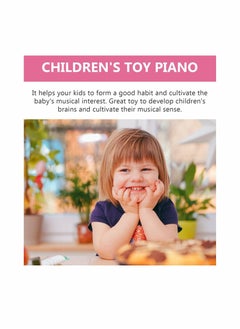 واي آند دي Baby Piano Xylophone Kid Toy 8 Keys Educational Musical Instruments Knocking Percussion Plaything Pink  - Image 4