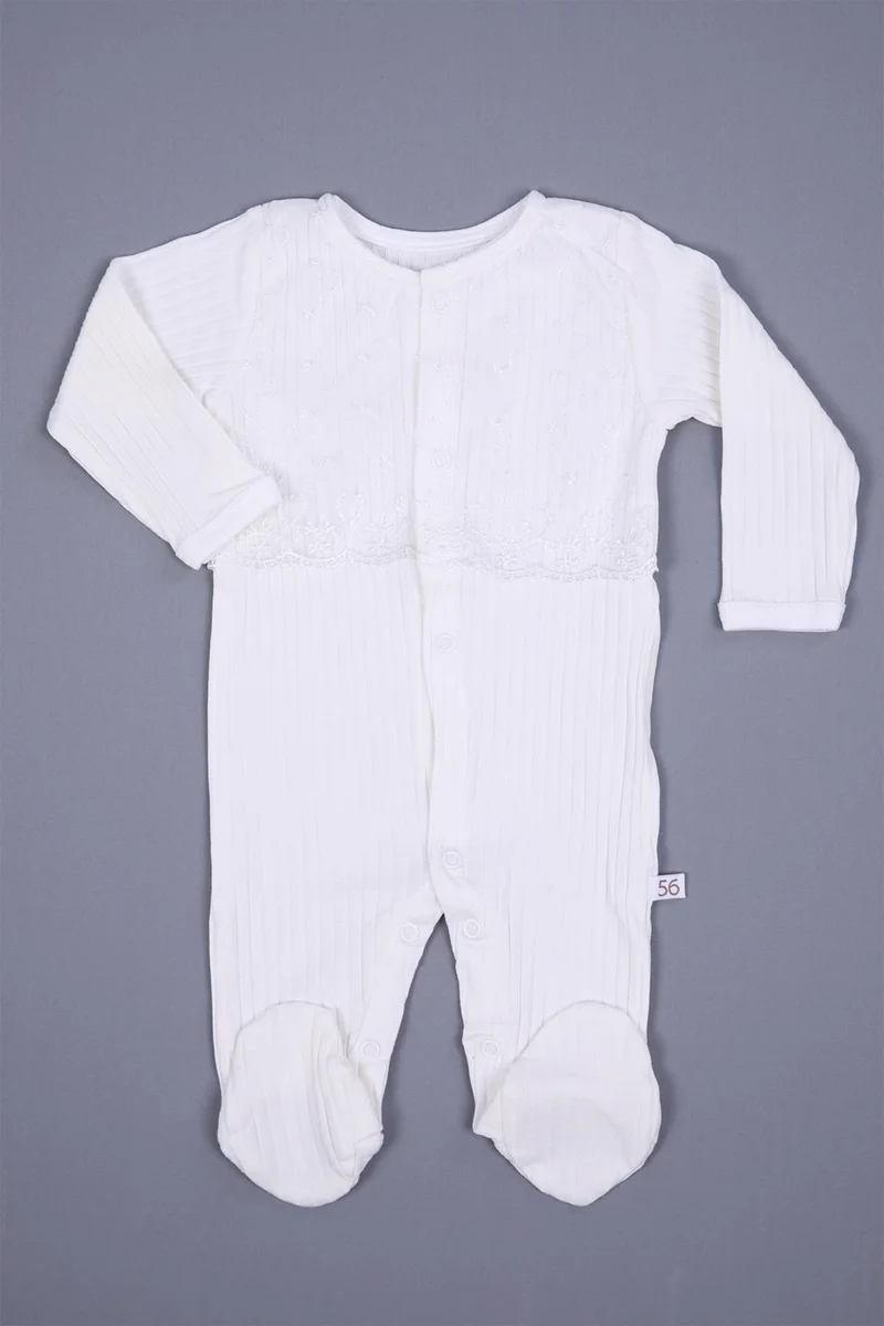 بيبي هولا Organic 100% Cotton Baby Girl Newborn Jumpsuit Bodysuit Blanket 8 Piece Lace Set 0-3 Months Gift Hospital Issued 1905