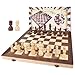 Gothink Chess Set Board Games for Adults 15 Handcrafted Wooden Game Board with 2 Extra Pawn Pieces Storage Box Instructions Folding Chess Game for Tournament Professional Beginner NonMagnetic - Image 2