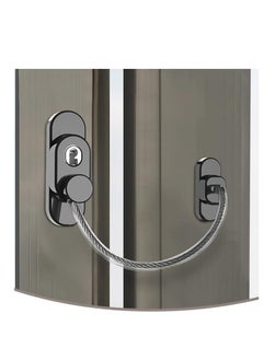 Excefore Window Safety Locks, 2 Pcs Window Locks Child Safety, Window Restrictor Scratch Window Door Safety Locks, with Key Screw, for Child Safety and Protection  - Image 1