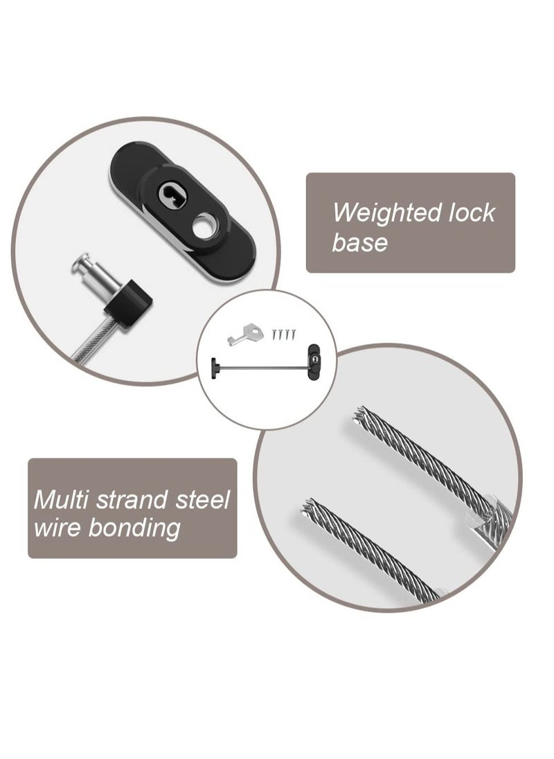 Excefore - Window Safety Locks, 2 Pcs Window Locks Child Safety, Window Restrictor Scratch Window Door Safety Locks, with Key Screw, for Child Safety and Protection - Image 1