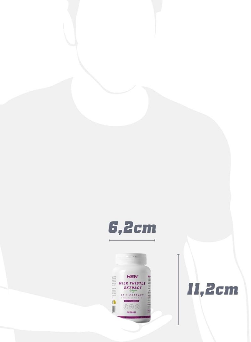 HSN Milk Thistle Extract (25:1) 450mg - 120 veg caps  - Image 4