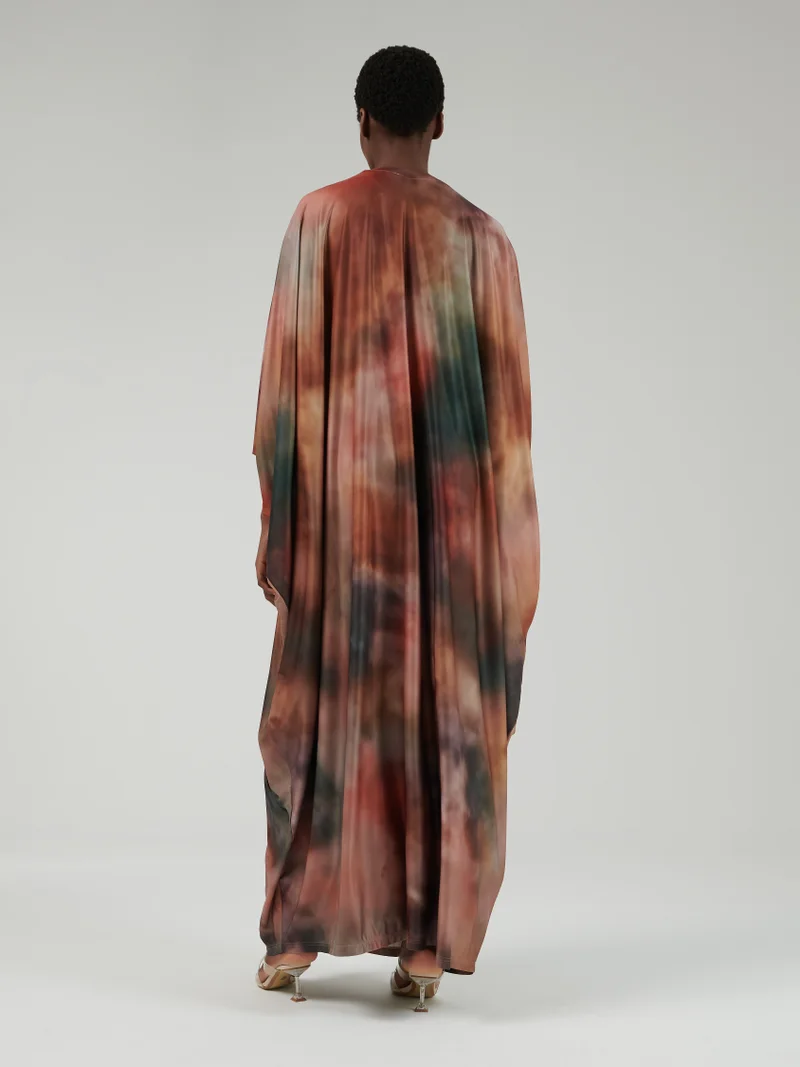 leem Printed Abaya and Kaftan Set