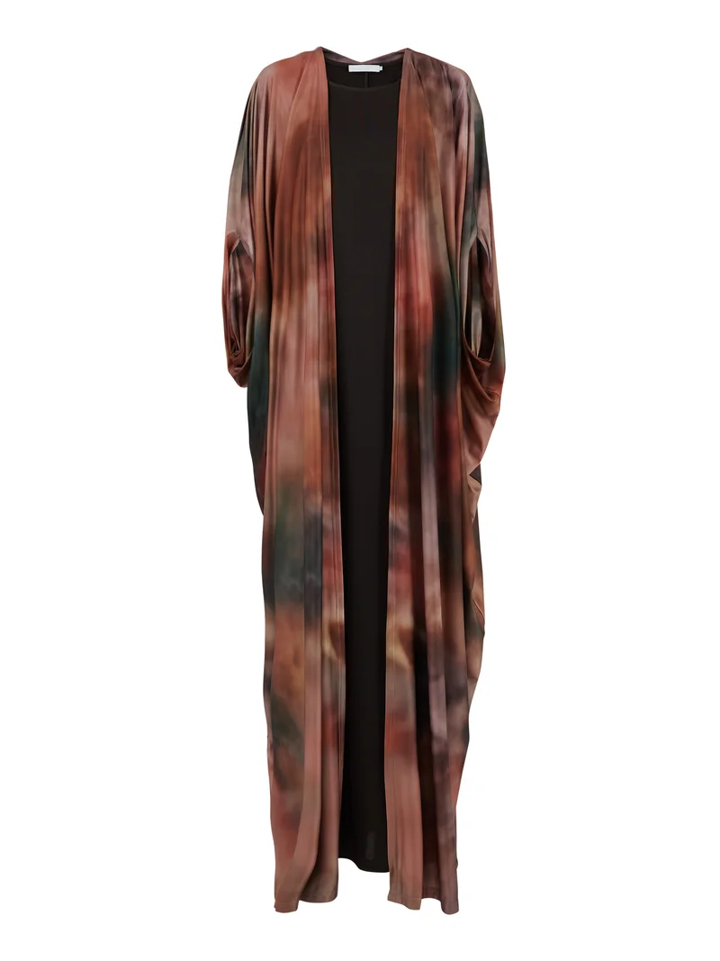 leem Printed Abaya and Kaftan Set
