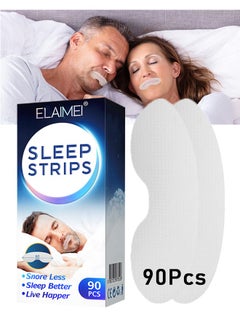 Elaimei Sleep Strips 90 Pcs, Anti Snoring Mouth Tape, Sleep Closed