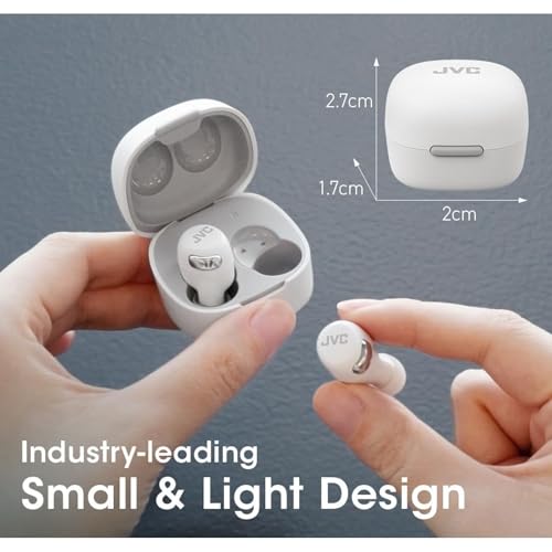 JVC True Wireless Compact Earbuds – Active Noise Cancelling - Bluetooth 5.3 Ear Buds Headphones for iPhone, Android - 27 Hr. Playback, Low Latency Mode - IPX4 Sweat/Rain Proof, Quick Charge Case, Mic - Image 3