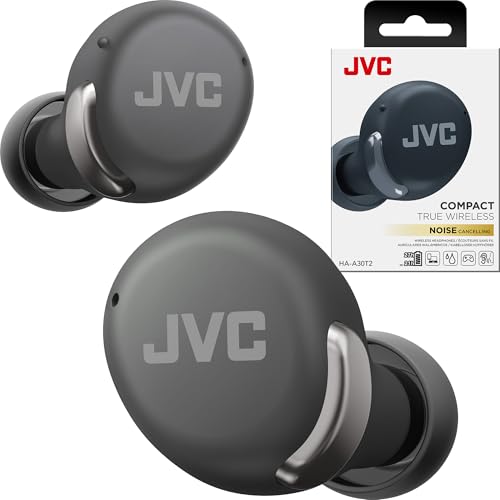 JVC True Wireless Compact Earbuds – Active Noise Cancelling - Bluetooth 5.3 Ear Buds Headphones for iPhone, Android - 27 Hr. Playback, Low Latency Mode - IPX4 Sweat/Rain Proof, Quick Charge Case, Mic - Image 1