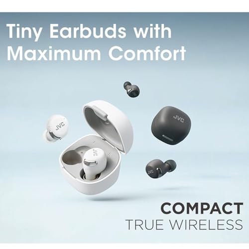 JVC True Wireless Compact Earbuds – Active Noise Cancelling - Bluetooth 5.3 Ear Buds Headphones for iPhone, Android - 27 Hr. Playback, Low Latency Mode - IPX4 Sweat/Rain Proof, Quick Charge Case, Mic - Image 2