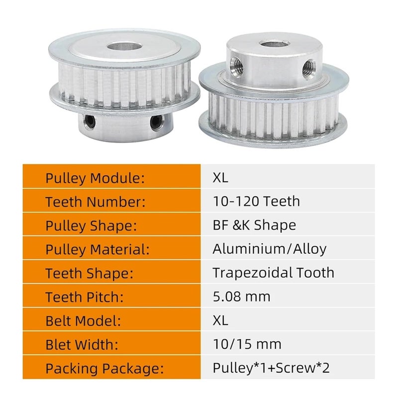XL 35T Timing Pulley 35 Teeth Bore 6-25 Mm Trapezoidal Tooth Pitch 5.08 Mm Timing Belt Width 10/15mm Joyful(17x5x2.3 mm) - Image 3