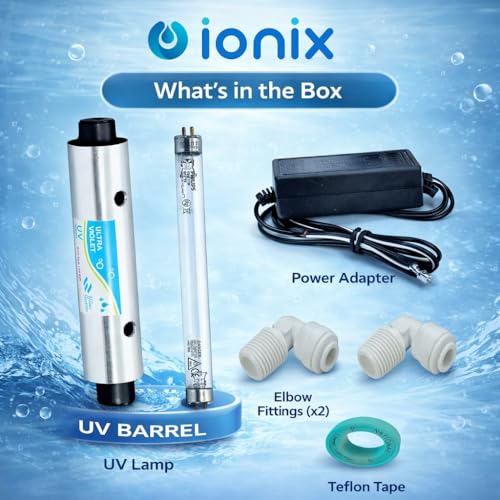 IONIX Complete UV Kit for RO Water Purifier Compatible With All RO/UF Water Purifiers - UV Lamp, Chamber & Chowk, 1 Set, Silver - Image 3