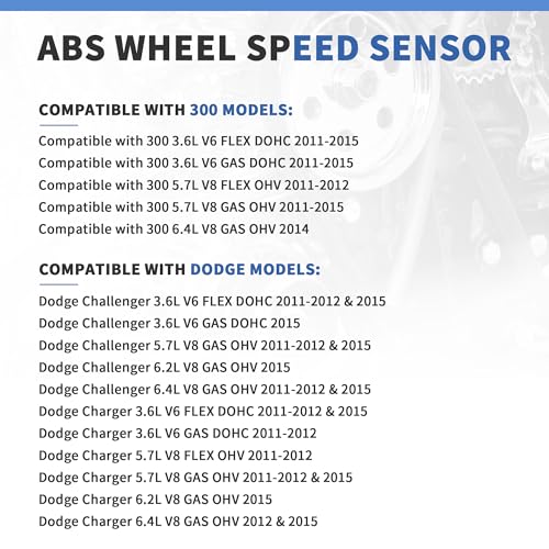 RABROPAR ABS Wheel Speed Sensor Front Left & Right Compatible with 2013-2018 Ford Fusion, Compatible with 2013-2018 Lincoln MKZ, Part Number #ALS2595 ALS2596 - Image 4