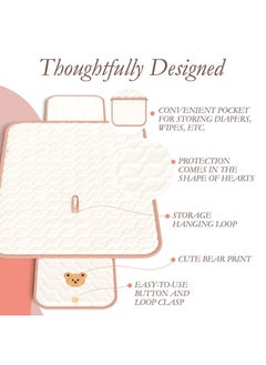 ShebSheb Baby Portable Diaper Changing Mat for Travel Waterproof Compact Baby Changing Pad  - Image 4