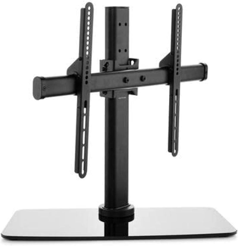 Hamood, Television Tabletop Base stand 37 inch to 70 inch, Universal, Tabletop TV Stand with Tempered Glass Base, Move TV LEFT RIGHT, Support most 32"-55" LED, LCD flat panel TVs HAM-006 - Image 2