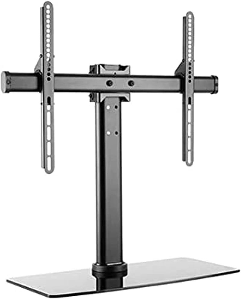 Hamood, Television Tabletop Base stand 37 inch to 70 inch, Universal, Tabletop TV Stand with Tempered Glass Base, Move TV LEFT RIGHT, Support most 32"-55" LED, LCD flat panel TVs HAM-006 - Image 1