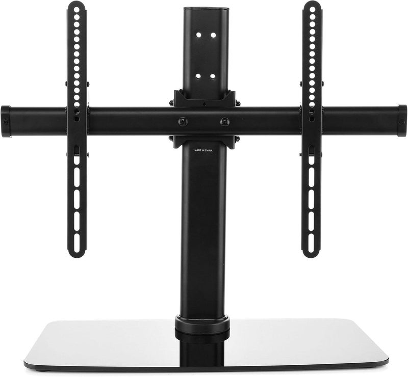 Hamood, Television Tabletop Base stand 37 inch to 70 inch, Universal, Tabletop TV Stand with Tempered Glass Base, Move TV LEFT RIGHT, Support most 32"-55" LED, LCD flat panel TVs HAM-006 - Image 3