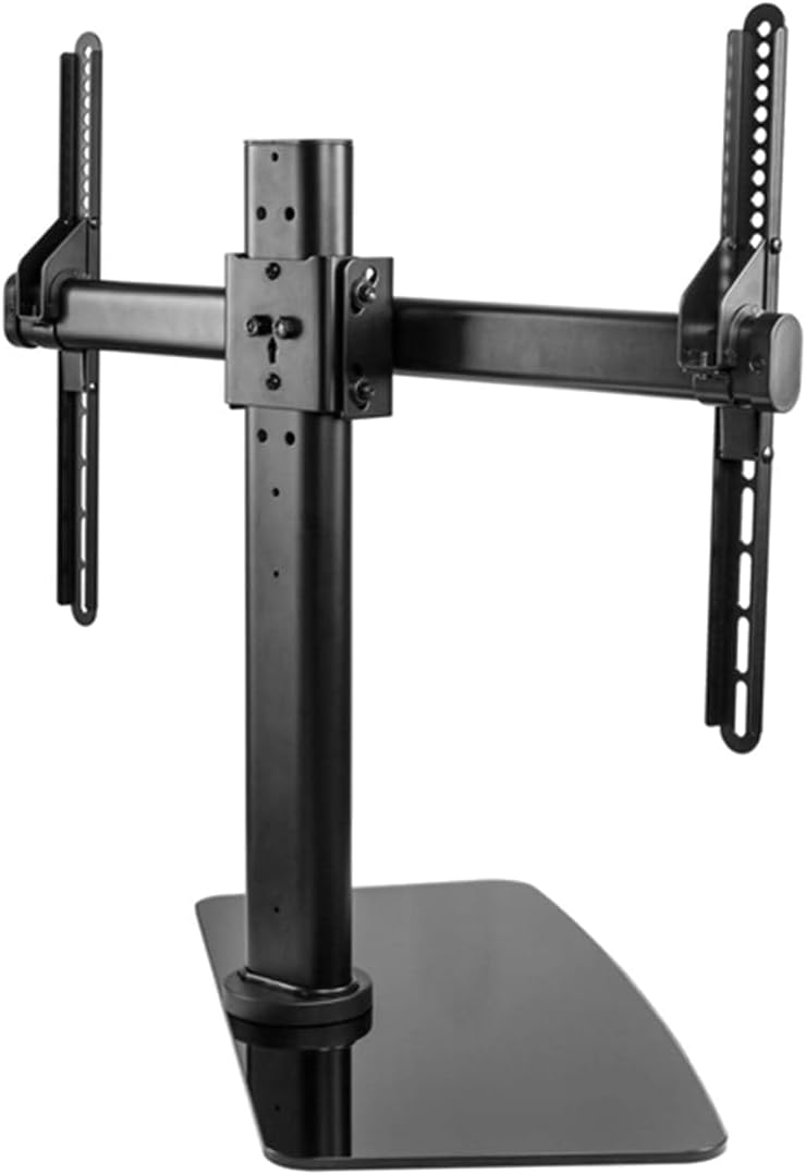 Hamood, Television Tabletop Base stand 37 inch to 70 inch, Universal, Tabletop TV Stand with Tempered Glass Base, Move TV LEFT RIGHT, Support most 32"-55" LED, LCD flat panel TVs HAM-006 - Image 5