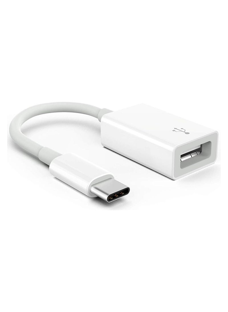 Generic - USB-C to USB Camera Adapter, USB 3.0 OTG Cable for iPhone/iPad to Connect Card Reader, USB Flash Drive, U Disk, Keyboard, Mouse, Hubs, MIDI, Plug & Play (USB-C) - Image 1