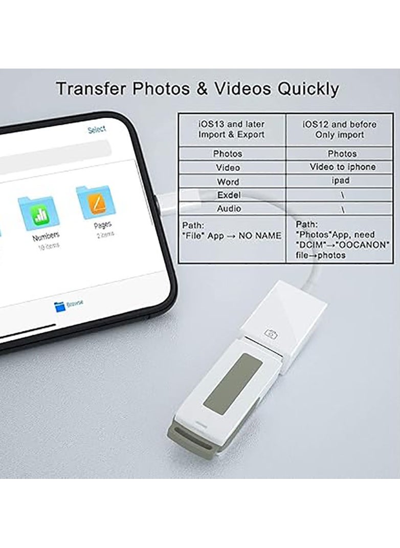 Generic - USB-C to USB Camera Adapter, USB 3.0 OTG Cable for iPhone/iPad to Connect Card Reader, USB Flash Drive, U Disk, Keyboard, Mouse, Hubs, MIDI, Plug & Play (USB-C) - Image 1