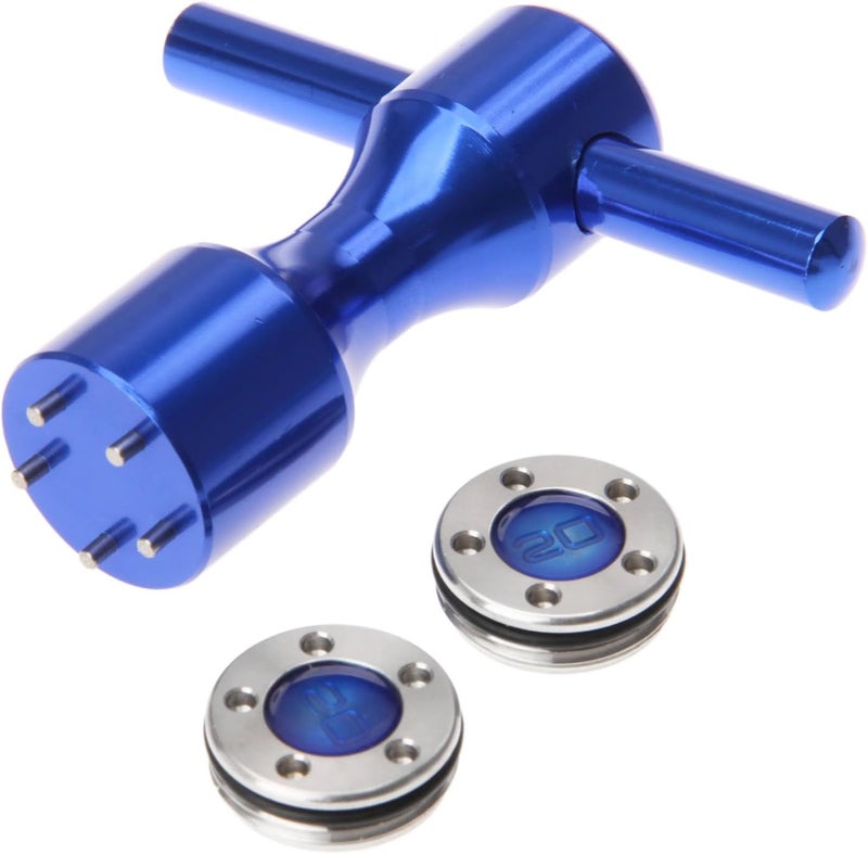 MUXSAM 2Pcs Golf Putter Blue Weights & Blue Wrench Tool Kit,(5g/10g/15g/20g/25g) for Titleist Scotty Cameron Putters - Image 2