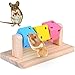 Besimple Hamster Chew Toys Hamster Enrichment Guinea Pig Toys and Accessories for Cage Wood Hamster Platform Chew Toys for Teeth Dwarf Hamster Chews Colorful Wooden Block for Small Pets - Image 3