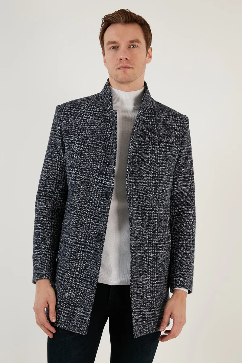 Buratti Slim Fit Single Slit Buttoned Lined Cashew Coat Men's Coat 5840110E