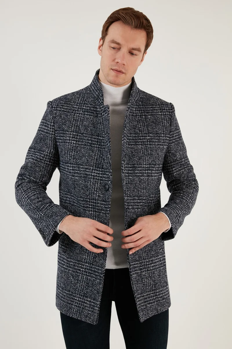 Buratti Slim Fit Single Slit Buttoned Lined Cashew Coat Men's Coat 5840110E