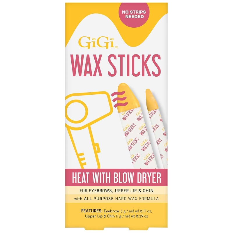 GiGi Wax Sticks for Facial Hair Removal  Hard Wax for Eyebrows Upper Lip  Chin Heat with Blow Dryer MessFree  EasytoUse Waxing Kit