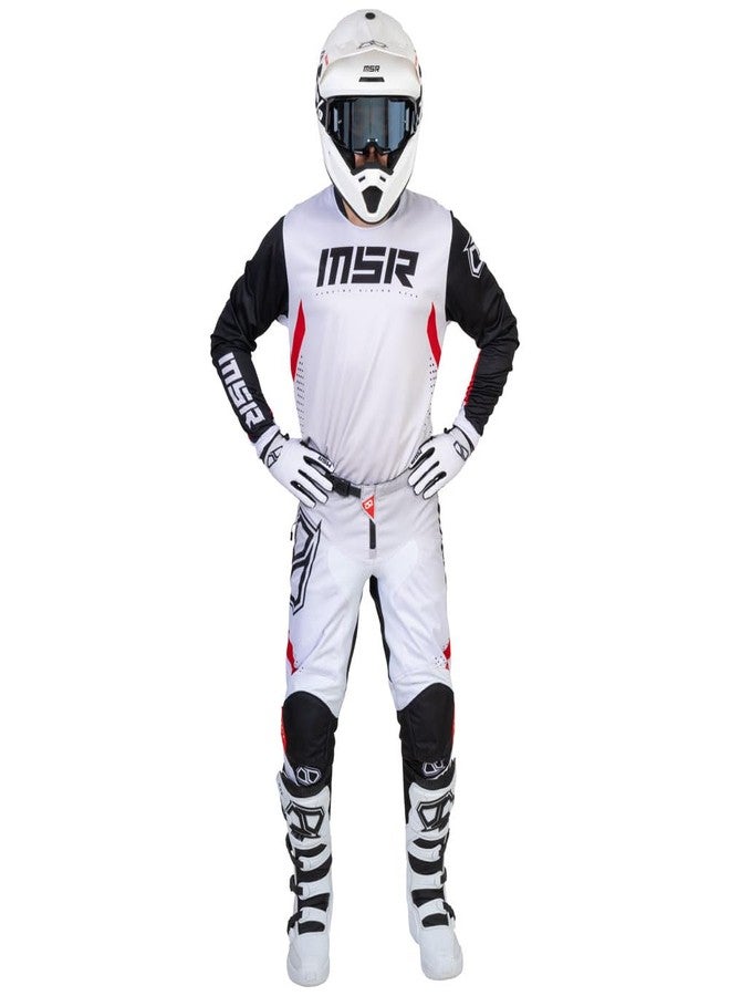 MSR Axxis Proto Dirt Bike, Motocross Jersey X-Large White/Grey - Image 4