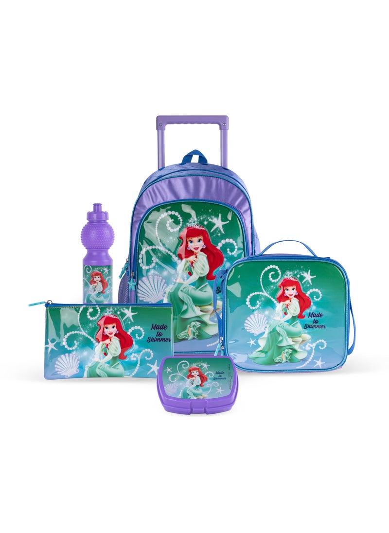 Disney Princess Disney Frozen 5in1 Trolley Box Set 16" - Water-Resistant and Durable, Elsa and Anna Backpack Set, Frozen-Themed School Accessories, Thermal Insulation, and Telescopic Trolley.  - Image 1