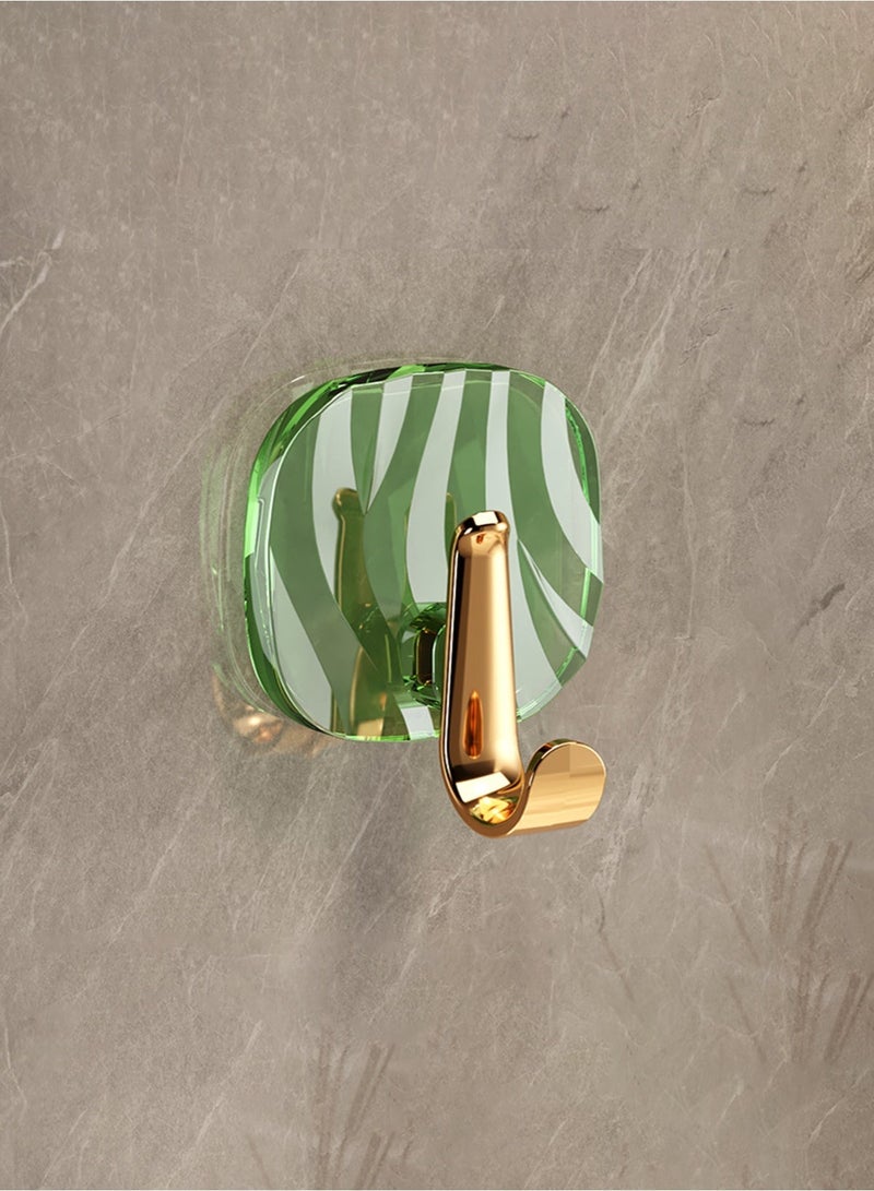 Gold Decorative Wall Hooks – Strong Adhesive Hooks with Colored Backplates, Set of 4, Heavy-Duty Storage Hooks for Entryway, Bathroom, Kitchen & Bedroom - Image 4