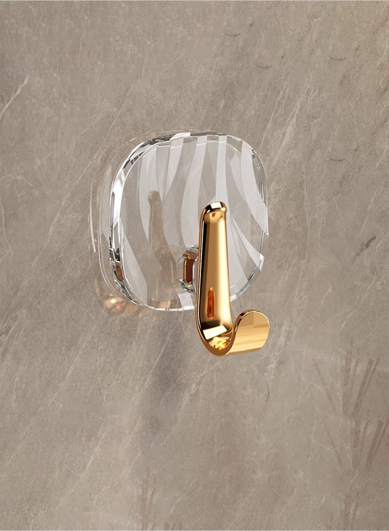 Gold Decorative Wall Hooks – Strong Adhesive Hooks with Colored Backplates, Set of 4, Heavy-Duty Storage Hooks for Entryway, Bathroom, Kitchen & Bedroom - Image 3