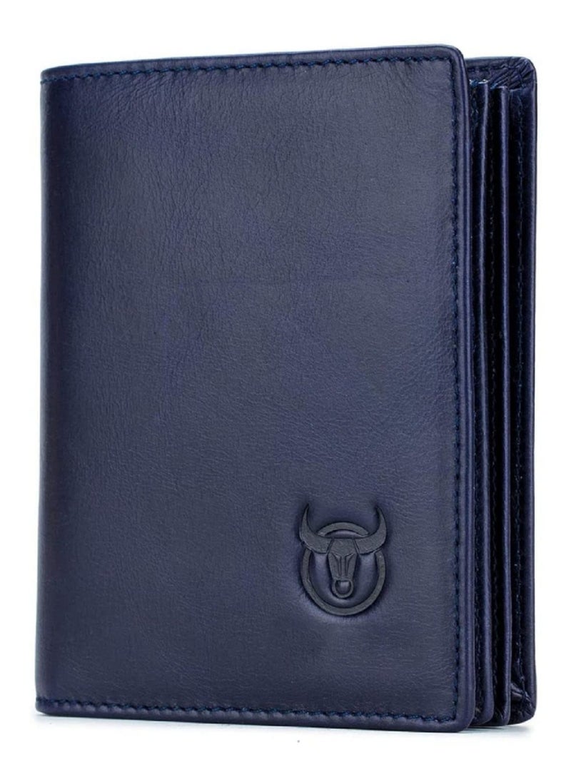 CONTACTS - Men's Genuine Leather Wallet   RFID Blocking Wallet 14 Card Slots  1 ID Window and Large Capacity Can Hold 50 Currency Notes - Image 1
