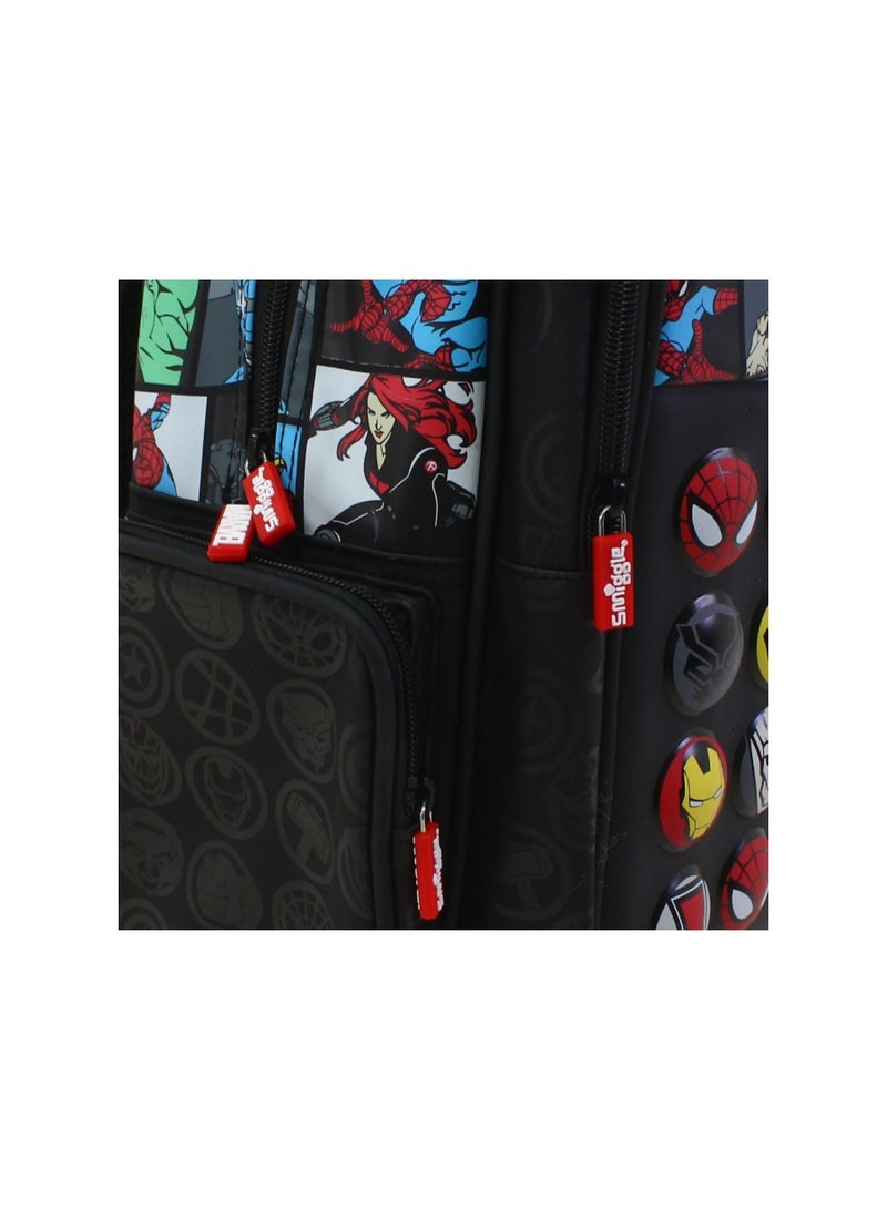 سميجل حقيبة بعجلات من Smiggle بتصميم "المنتقمون" (Avengers) - مقاس 18 بوصة - لون أسود - Image 3