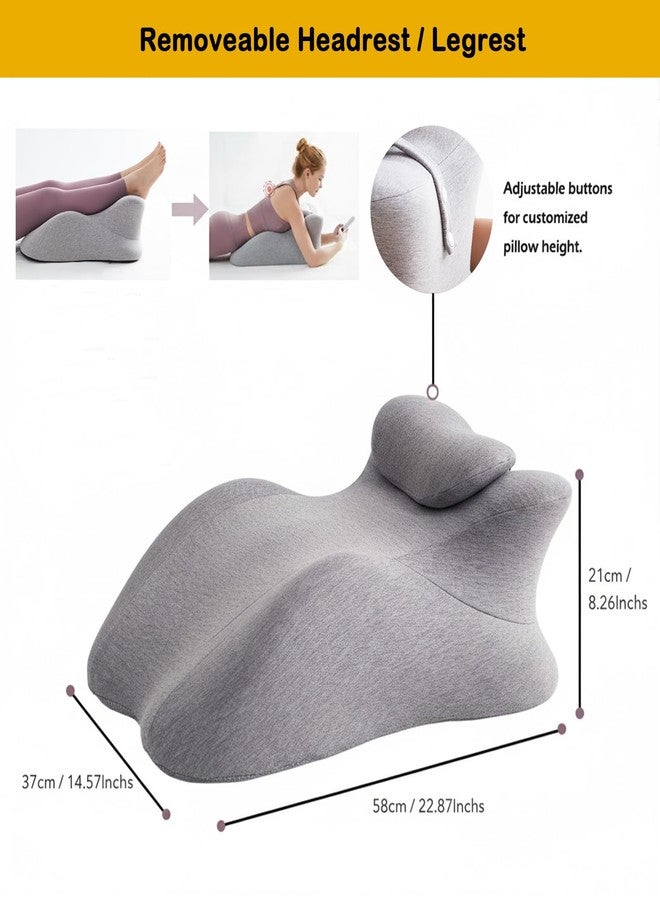 StarAneer Memory Foam Ergonomic Wedge Pillow & Reading Pillow - Orthopedic Support for Neck, Back & Legs - Ideal for Sleeping, Elevating & Pressure Relief - Removable Washable Cover - Image 5