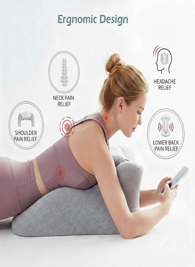 StarAneer Memory Foam Ergonomic Wedge Pillow & Reading Pillow - Orthopedic Support for Neck, Back & Legs - Ideal for Sleeping, Elevating & Pressure Relief - Removable Washable Cover - Image 3