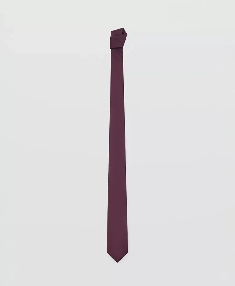Mango Man  Smooth Micro-Structured Tie for Men | Best Price UAE