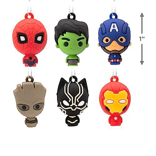 Hallmark Marvel Super Heroes Mini Christmas Ornaments, Shatterproof, Set of 6 - Image 5