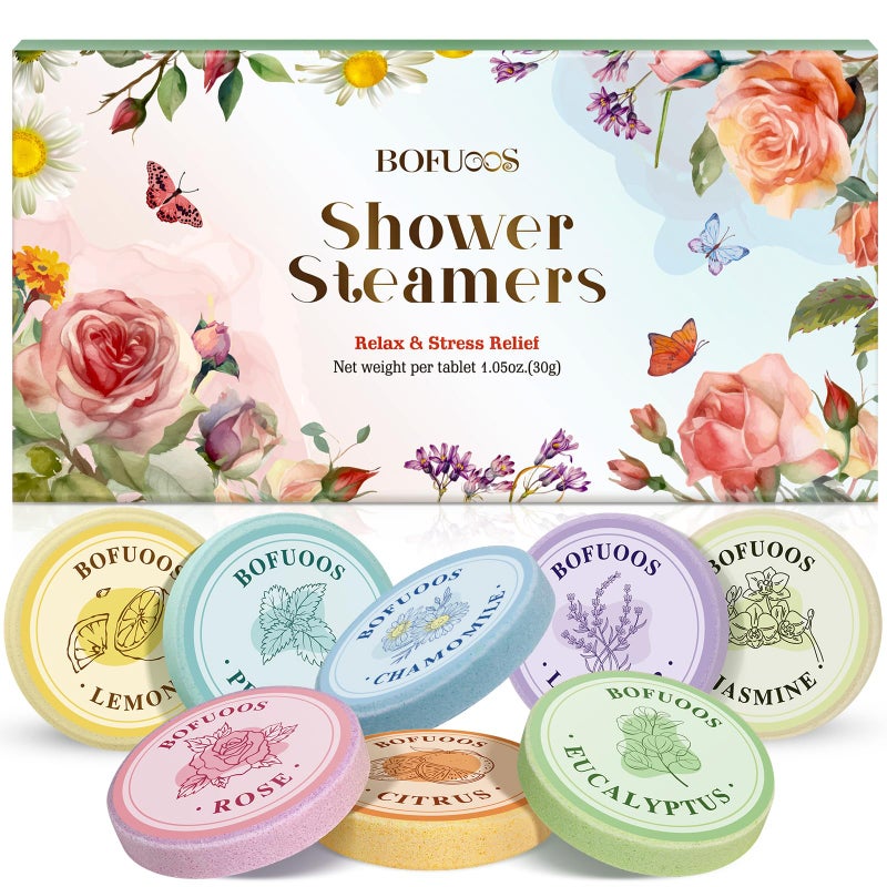 Bofuoos Shower Steamers Aromatherapy â€“ Easter Basket Stuffers Gifts, Birthday Gifts for Women Wife Teen Girls Mom, Natural Essential Oils Bath Bombs for Self Care Relaxation Home SPA - Image 1