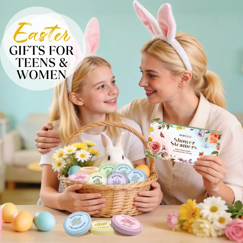 Bofuoos Shower Steamers Aromatherapy â€“ Easter Basket Stuffers Gifts, Birthday Gifts for Women Wife Teen Girls Mom, Natural Essential Oils Bath Bombs for Self Care Relaxation Home SPA - Image 2