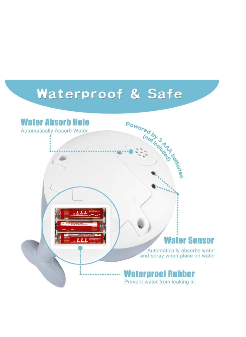 ECVV - Automatic Automatic Sprinkler Baby Bathtub Toys Light Up Whale Spray Water Bathtub Toys with LED Light Sprinkler Bathtub Toys for Toddlers Infant Kids Boys Girls (Gray) - Image 1