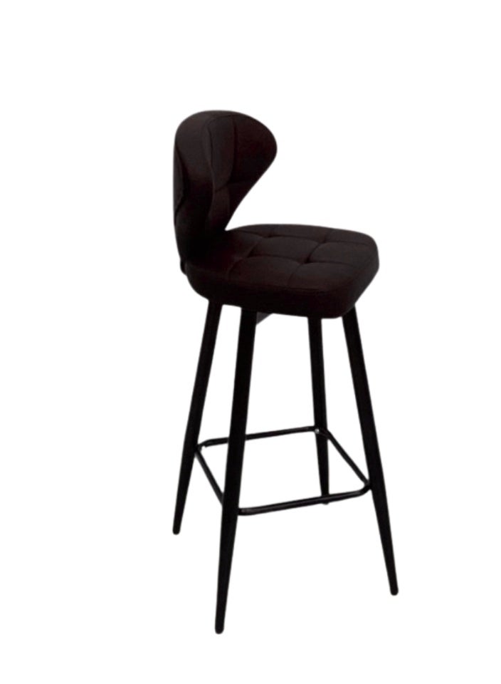 SMART HOME A fixed café chair set consisting of two chairs with sturdy iron legs and a comfortable padded seat – a luxurious, modern design for cafés, restaurants, and coffee corners. A high-quality fixed dining table and bar chair – suitable for homes, kitchens, and reception halls. A modern decorative chair for indoor spaces and cafés. Easy to combine with various tables and provides comfort and elegance for everyday use - Image 2