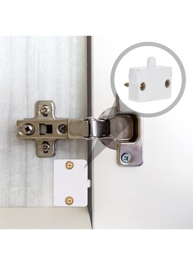 melfi Pack OF 4PCS 1A 250V Cupboard Door Switch Door Light Control Switch Auto Switch Push to Break Door Light Switch for Cabinet Door Wardrobe  - Image 5