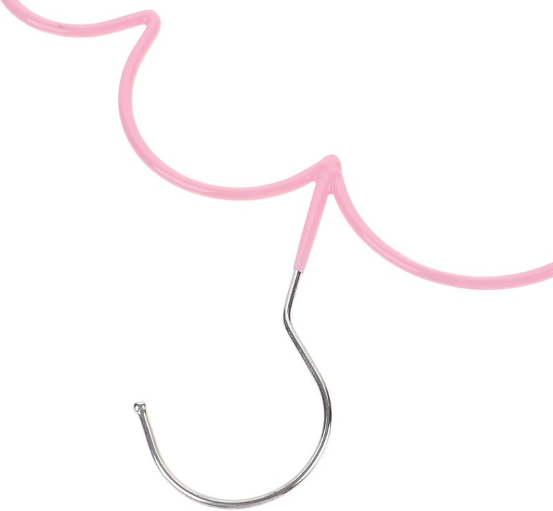 TOYANDONA 10pcs Non-Slip Heavy Duty Metal Clothes Hangers Pink Cloud-Shaped Coat and Jean Hangers for Closet Organization and Laundry Drying - Image 5