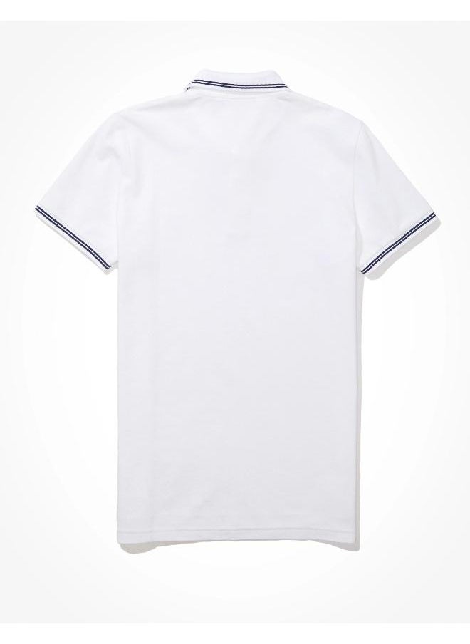 American Eagle AE Slim Fit Pique Polo Shirt  - Image 3