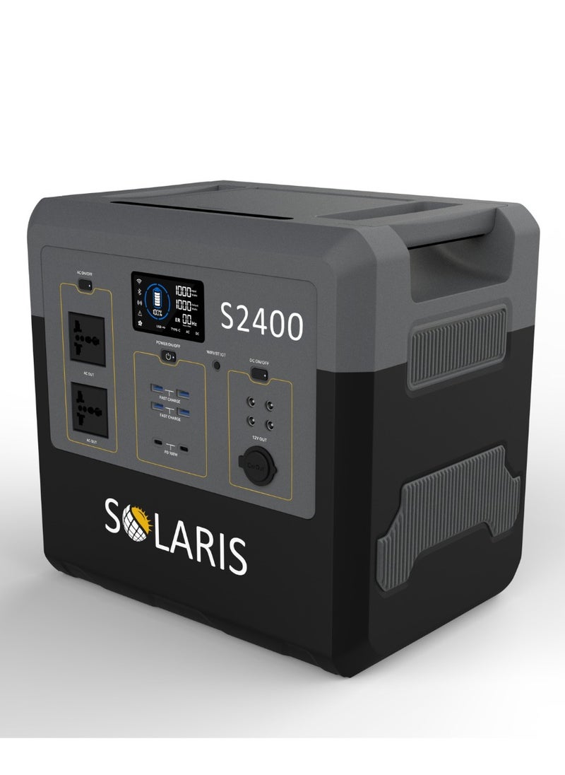 Solaris Solutions - Solaris Portable Power Station S2400 2560Wh 800,000mAh 2400W Solar Generator 1.5Hrs to 100% LiFePO4 Battery - Image 1