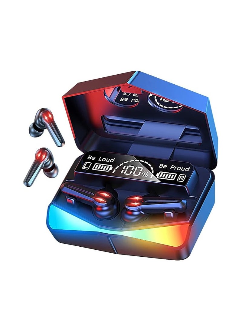 جينيكست سماعات أذن لاسلكية M28 TWS بلوتوث 5.1 سماعات تحكم باللمس، ميكروفون، شاشة مرآة، شاشة LED صغيرة، صوت ممتاز، ضمان اتصال سريع ومستقر مقاوم للماء - Image 2