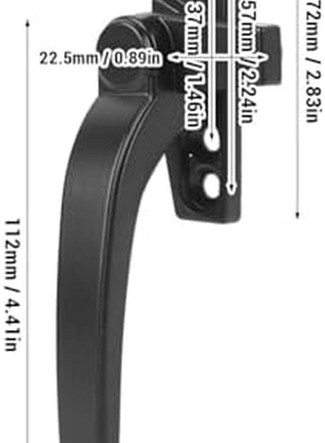 Black Aluminum Alloy Window Handle 4 Pack Security Lock For Horizontal Vertical Frames - Image 3